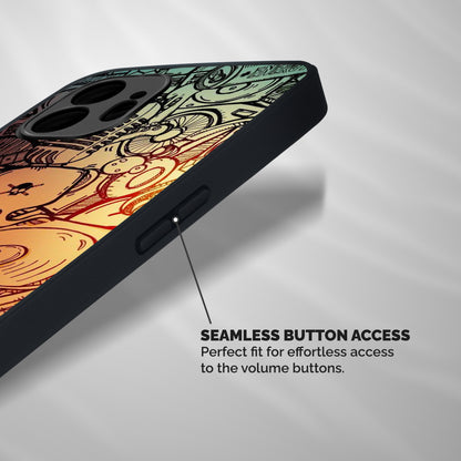 Vinyl Design Shockproof Hybrid Protection (Metal + TPU) Back Case Cover