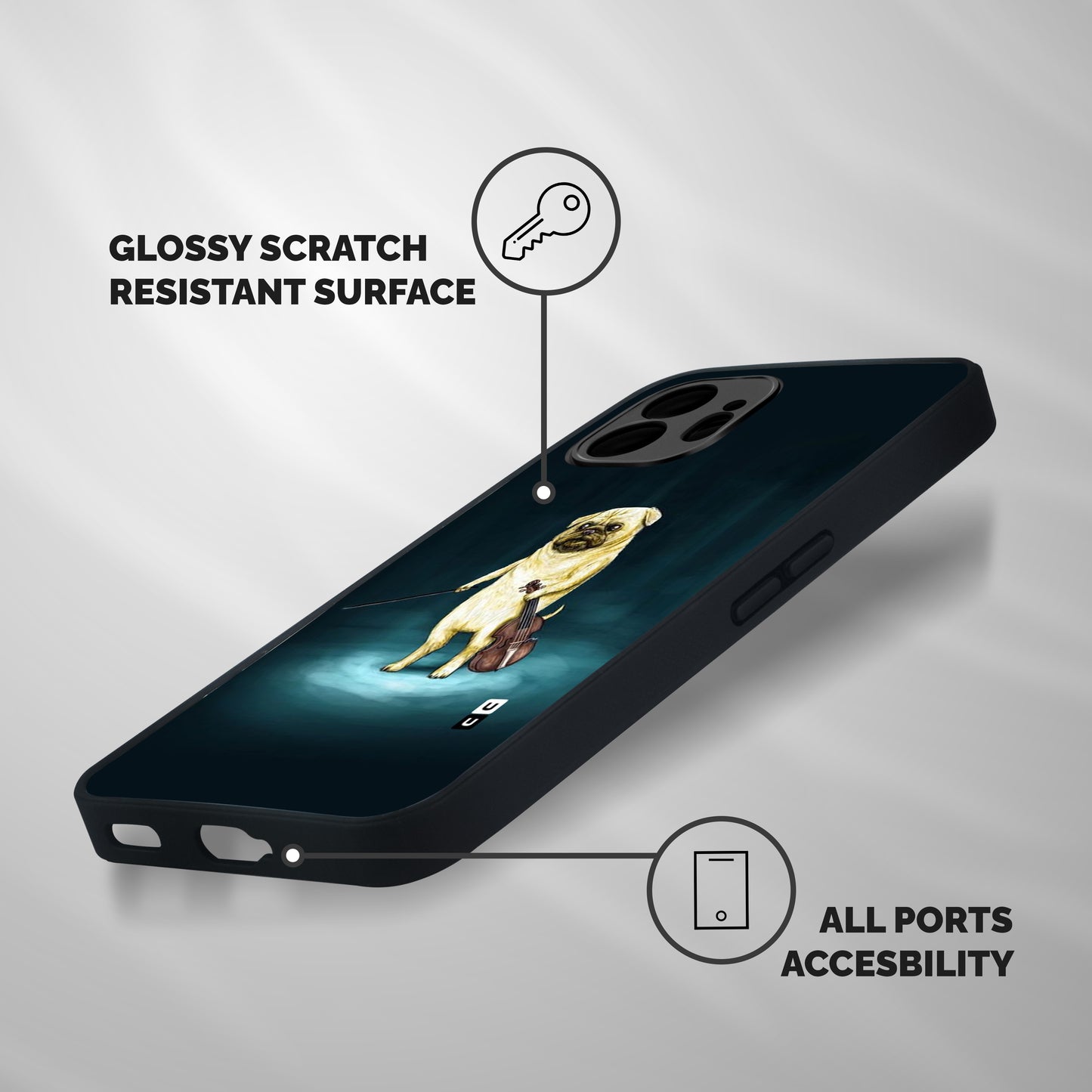 Violin Master Shockproof Hybrid Protection (Metal + TPU) Back Case Cover