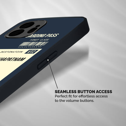Vishakapatnam Boarding Pass Shockproof Hybrid Protection (Metal + TPU) Back Case Cover