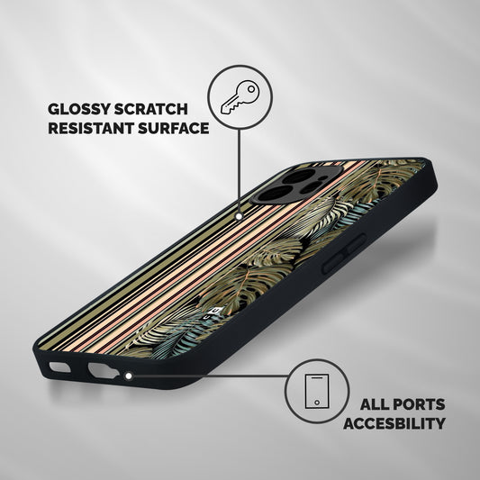 Visual Art Leafs Shockproof Hybrid Protection (Metal + TPU) Back Case Cover