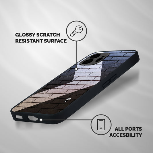 Wall Arrow Design Shockproof Hybrid Protection (Metal + TPU) Back Case Cover