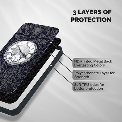 Wall Clock Shockproof Hybrid Protection (Metal + TPU) Back Case Cover