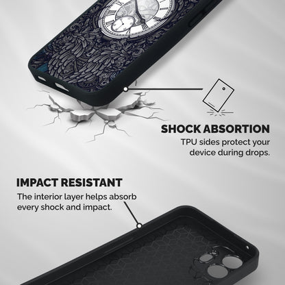 Wall Clock Shockproof Hybrid Protection (Metal + TPU) Back Case Cover