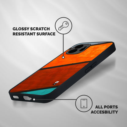 Wall Diagonal Stripes Shockproof Hybrid Protection (Metal + TPU) Back Case Cover