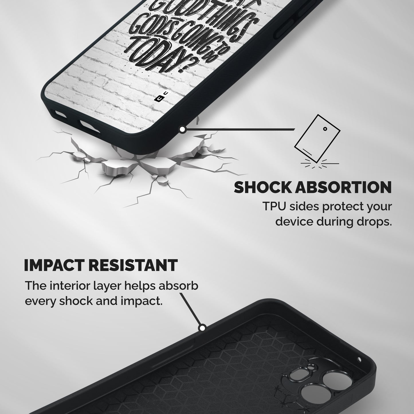 Wall Good Shockproof Hybrid Protection (Metal + TPU) Back Case Cover