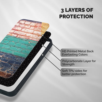 Wall Grafitty Shockproof Hybrid Protection (Metal + TPU) Back Case Cover