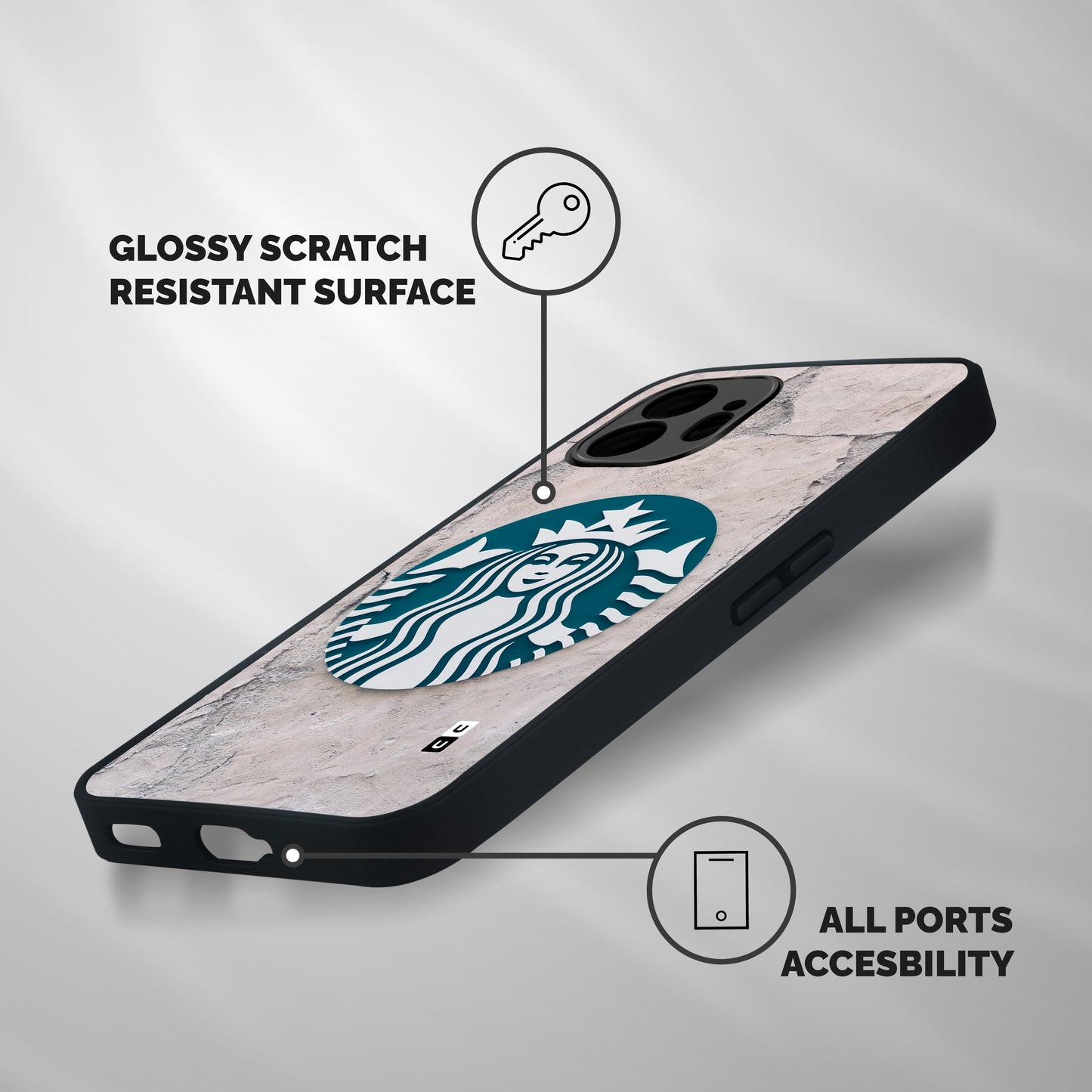 Wall StarBucks Shockproof Hybrid Protection (Metal + TPU) Back Case Cover