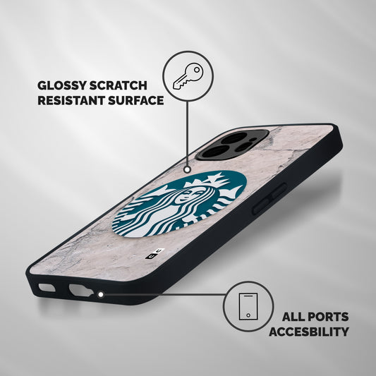 Wall StarBucks Shockproof Hybrid Protection (Metal + TPU) Back Case Cover