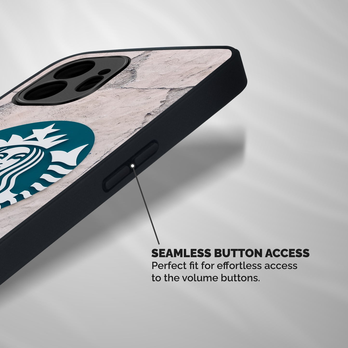 Wall StarBucks Shockproof Hybrid Protection (Metal + TPU) Back Case Cover