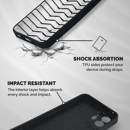 Wall Zig Zag Shockproof Hybrid Protection (Metal + TPU) Back Case Cover