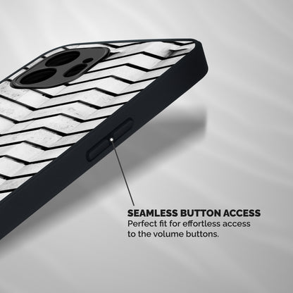 Wall Zig Zag Shockproof Hybrid Protection (Metal + TPU) Back Case Cover