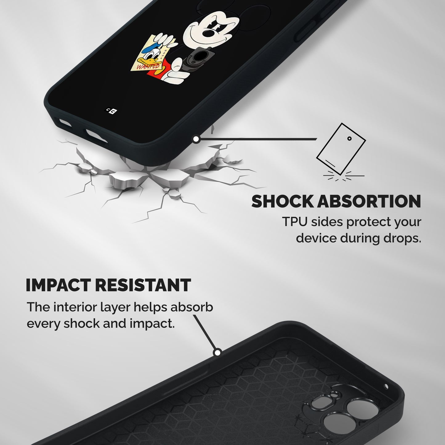 Wanted Duck Shockproof Hybrid Protection (Metal + TPU) Back Case Cover