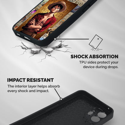 Wanted Luffy Shockproof Hybrid Protection (Metal + TPU) Back Case Cover (Copy)