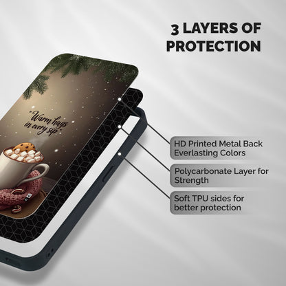 Warm Hugs Shockproof Hybrid Protection (Metal + TPU) Back Case Cover