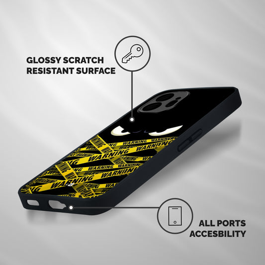 Warning Eyes Shockproof Hybrid Protection (Metal + TPU) Back Case Cover