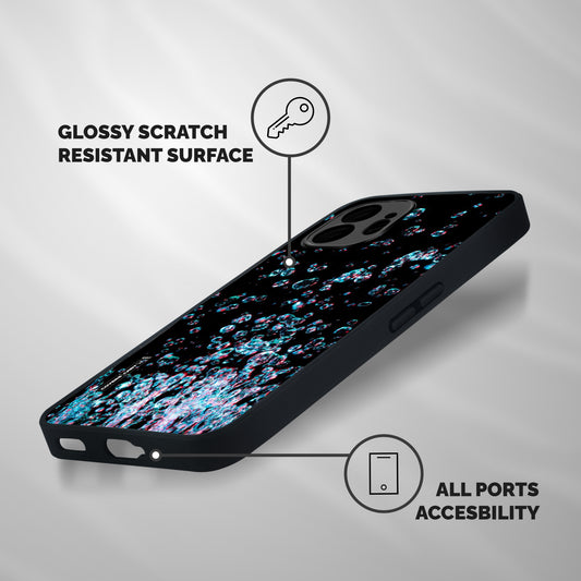 Water Droplets Shockproof Hybrid Protection (Metal + TPU) Back Case Cover