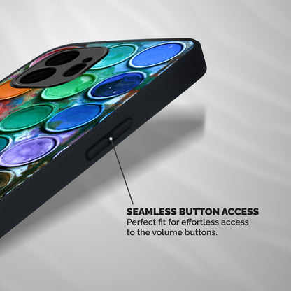 Water Paint Box Shockproof Hybrid Protection (Metal + TPU) Back Case Cover