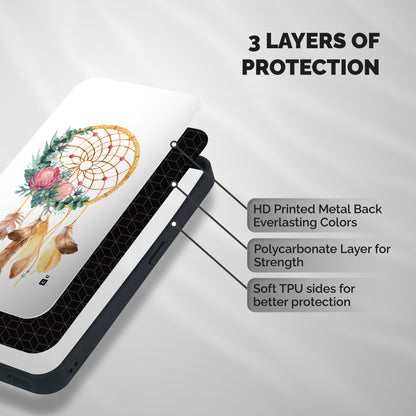 Watercolor Dreamcatcher Shockproof Hybrid Protection (Metal + TPU) Back Case Cover