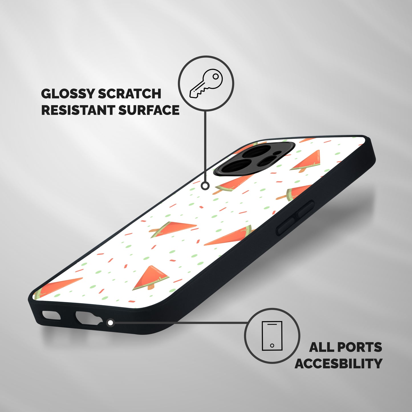 Watermelon Ice Creams Shockproof Hybrid Protection (Metal + TPU) Back Case Cover