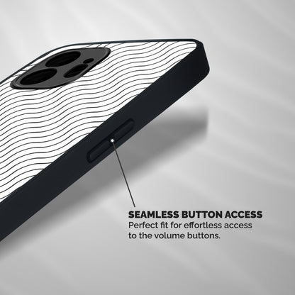 Wavy Pattern Shockproof Hybrid Protection (Metal + TPU) Back Case Cover