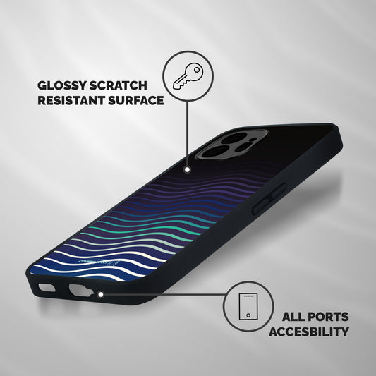 Wavy Stripes Shockproof Hybrid Protection (Metal + TPU) Back Case Cover