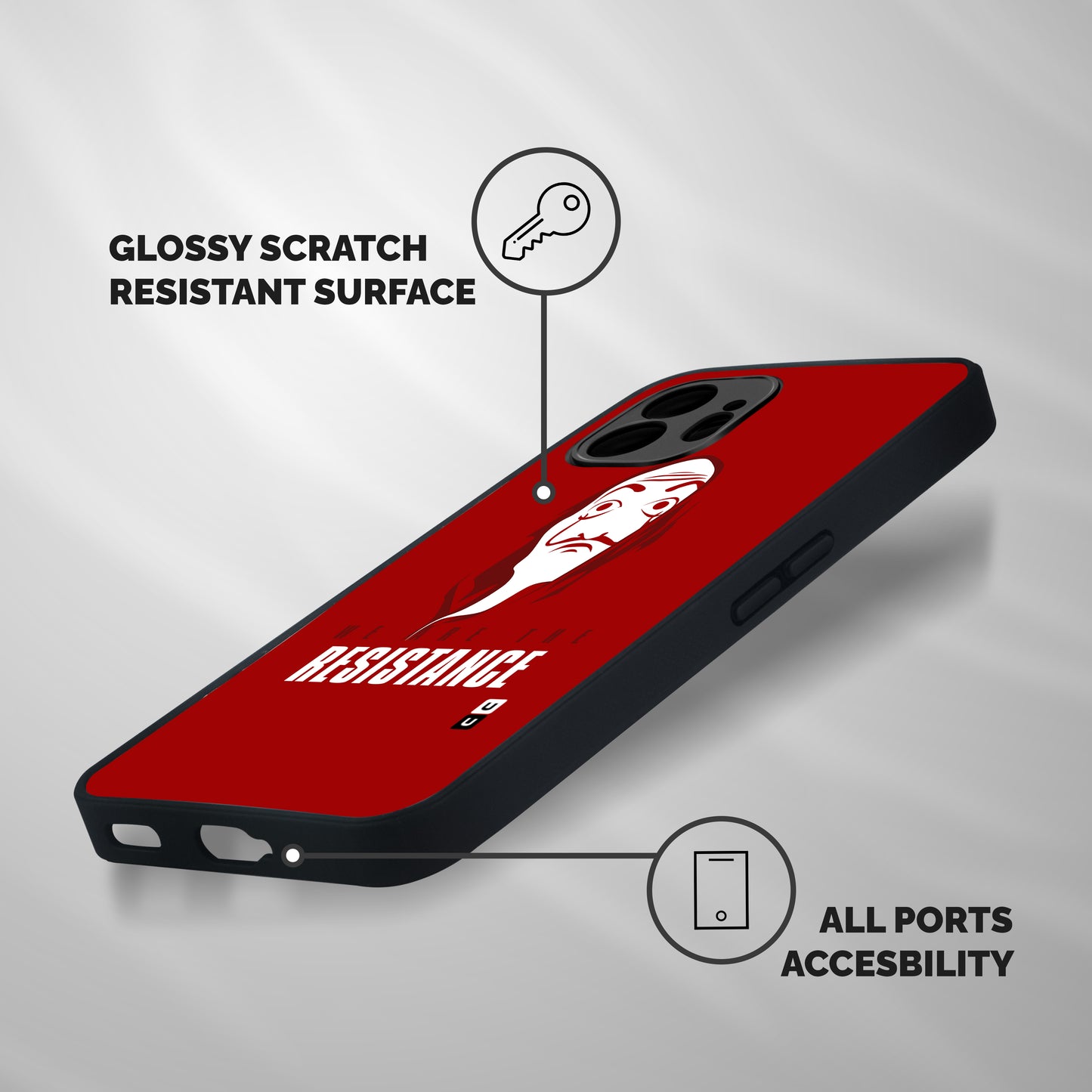 We Are Resistance Shockproof Hybrid Protection (Metal + TPU) Back Case Cover