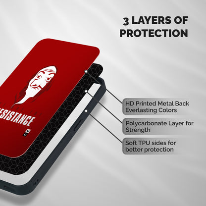 We Are Resistance Shockproof Hybrid Protection (Metal + TPU) Back Case Cover