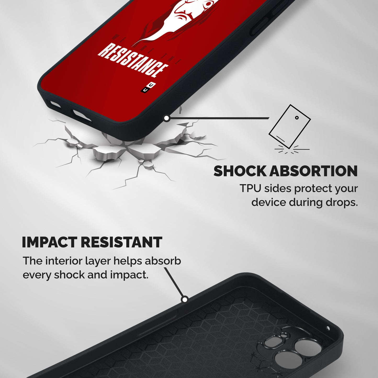 We Are Resistance Shockproof Hybrid Protection (Metal + TPU) Back Case Cover
