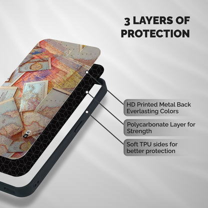 We Wander Shockproof Hybrid Protection (Metal + TPU) Back Case Cover