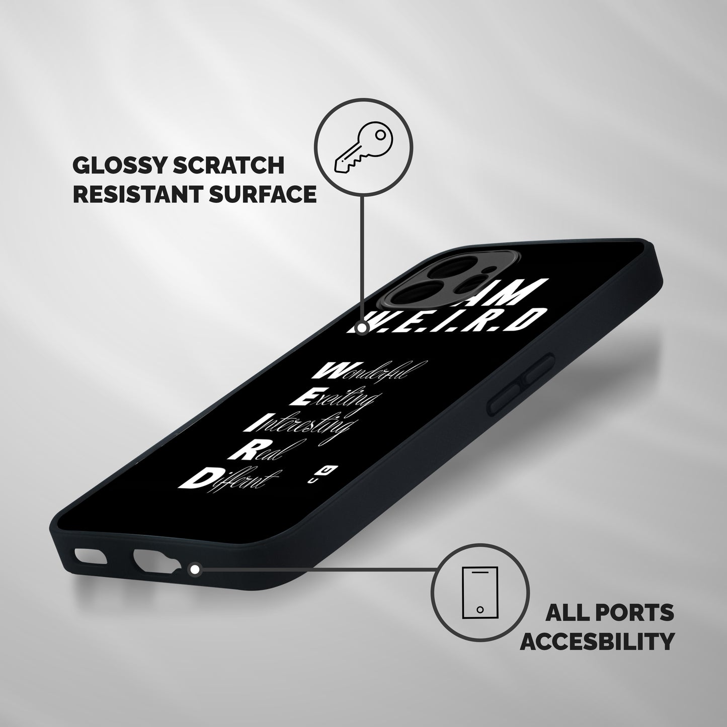 Weird Me Shockproof Hybrid Protection (Metal + TPU) Back Case Cover