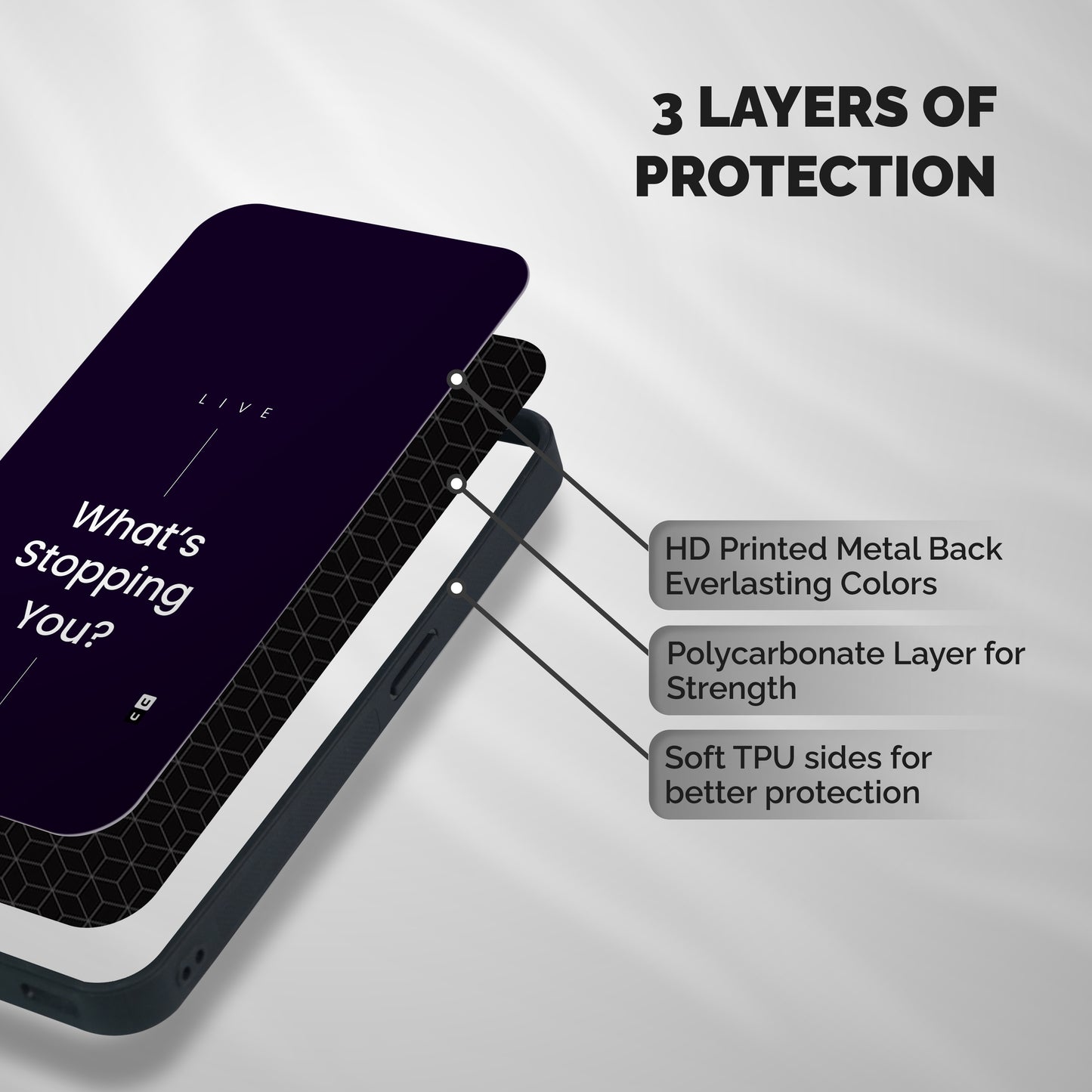What Stopping You Shockproof Hybrid Protection (Metal + TPU) Back Case Cover