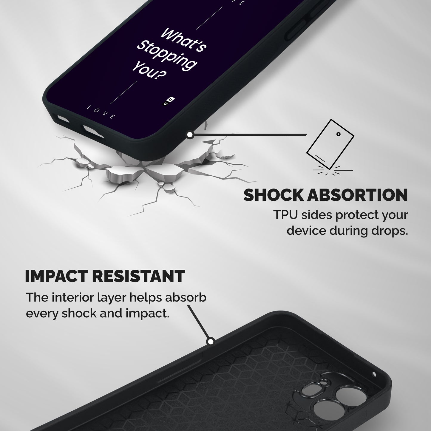 What Stopping You Shockproof Hybrid Protection (Metal + TPU) Back Case Cover