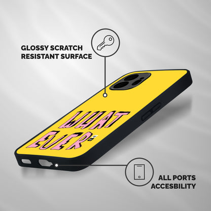 Whatever Yellow Shockproof Hybrid Protection (Metal + TPU) Back Case Cover
