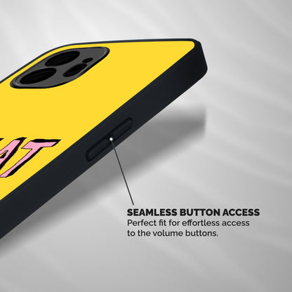 Whatever Yellow Shockproof Hybrid Protection (Metal + TPU) Back Case Cover