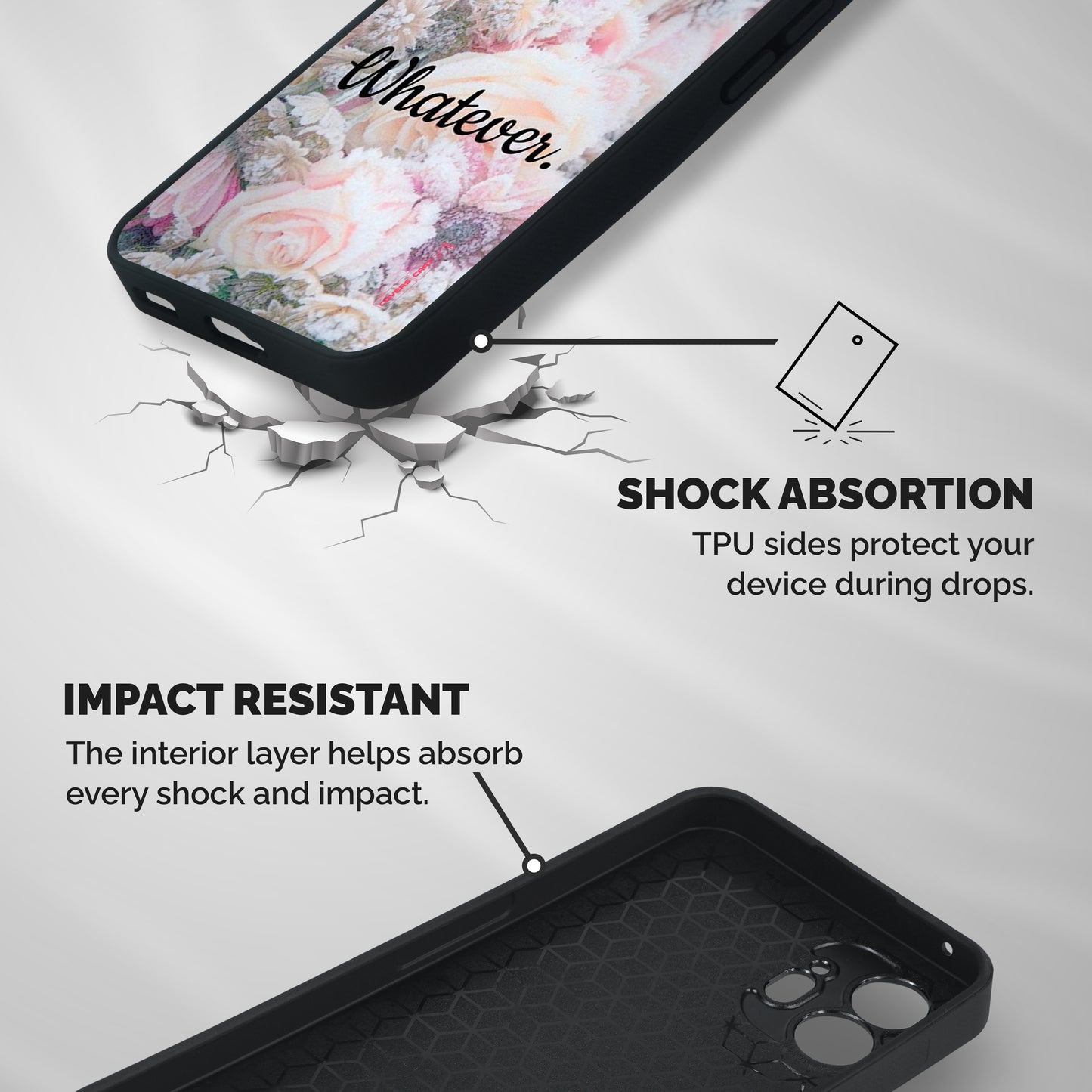 Whatever Shockproof Hybrid Protection (Metal + TPU) Back Case Cover