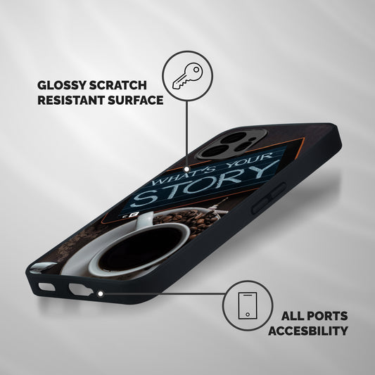 Whats Your Story Shockproof Hybrid Protection (Metal + TPU) Back Case Cover