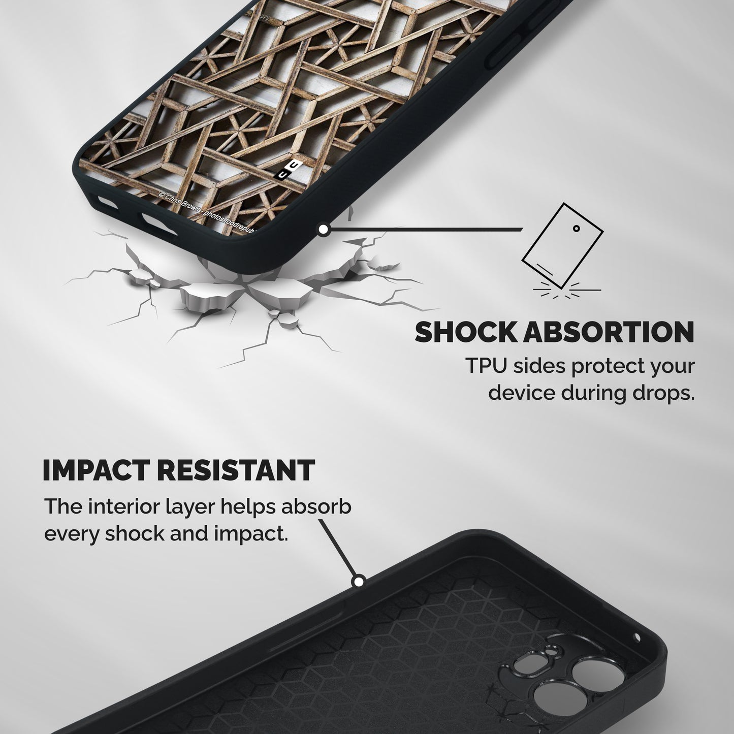 Wheel Design Shockproof Hybrid Protection (Metal + TPU) Back Case Cover