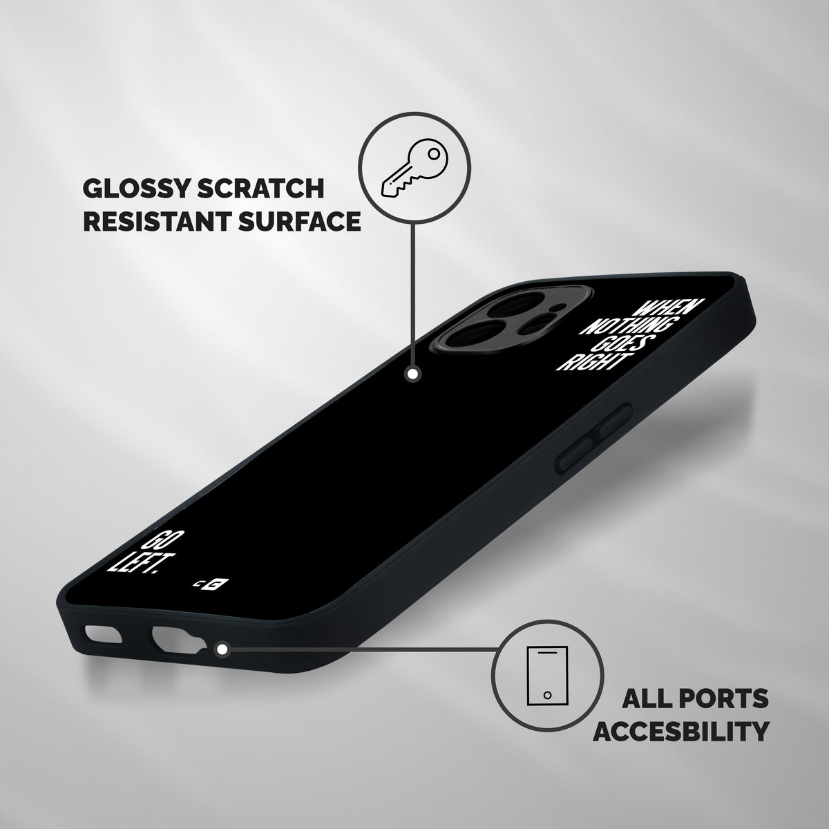 When Nothing Goes Right Shockproof Hybrid Protection (Metal + TPU) Back Case Cover