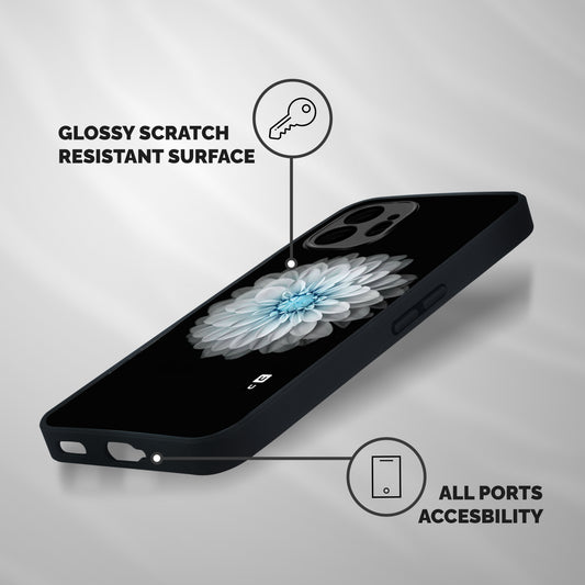 White Bloom Shockproof Hybrid Protection (Metal + TPU) Back Case Cover