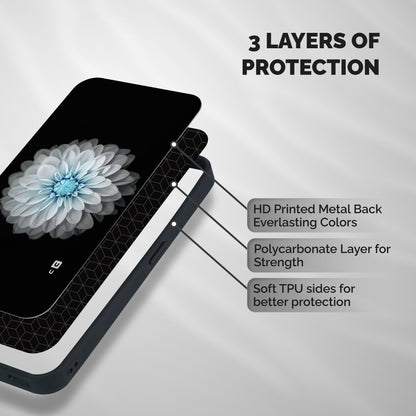 White Bloom Shockproof Hybrid Protection (Metal + TPU) Back Case Cover
