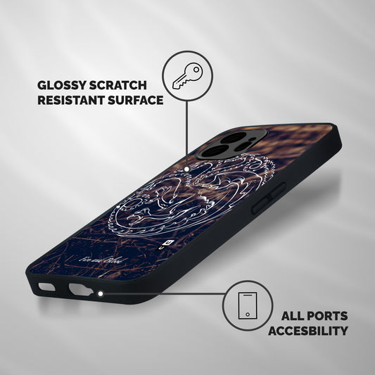 White Circle Shockproof Hybrid Protection (Metal + TPU) Back Case Cover