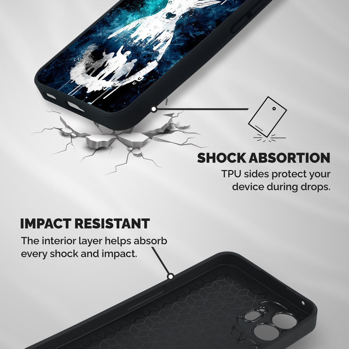 White Deer Shockproof Hybrid Protection (Metal + TPU) Back Case Cover