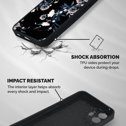White Flora Shockproof Hybrid Protection (Metal + TPU) Back Case Cover