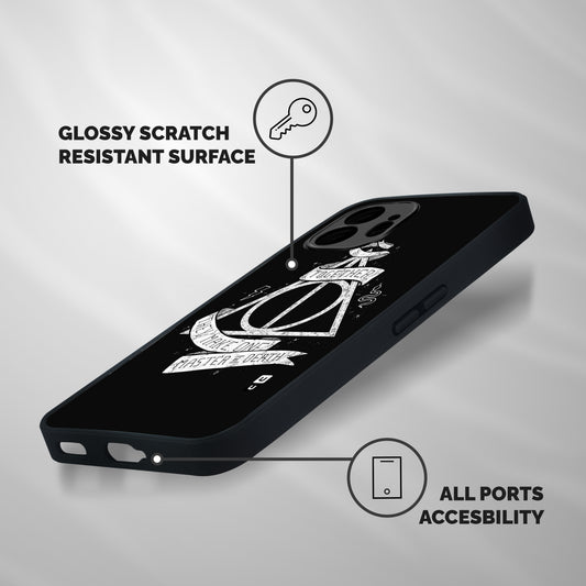 White Ribbon Shockproof Hybrid Protection (Metal + TPU) Back Case Cover