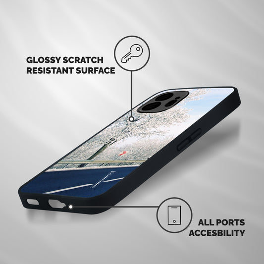 White Snow Tree Shockproof Hybrid Protection (Metal + TPU) Back Case Cover