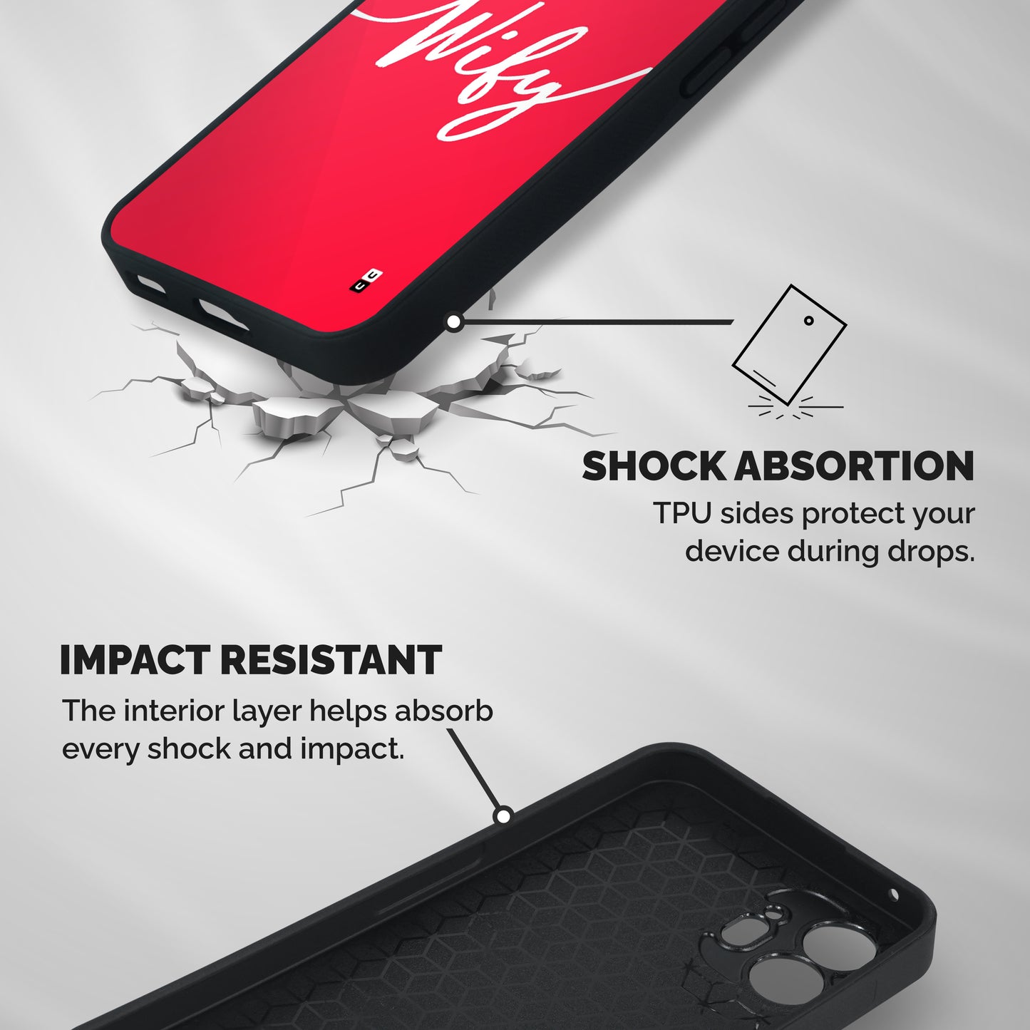 Wify Shockproof Hybrid Protection (Metal + TPU) Back Case Cover