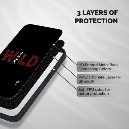Wild Crazy Shockproof Hybrid Protection (Metal + TPU) Back Case Cover