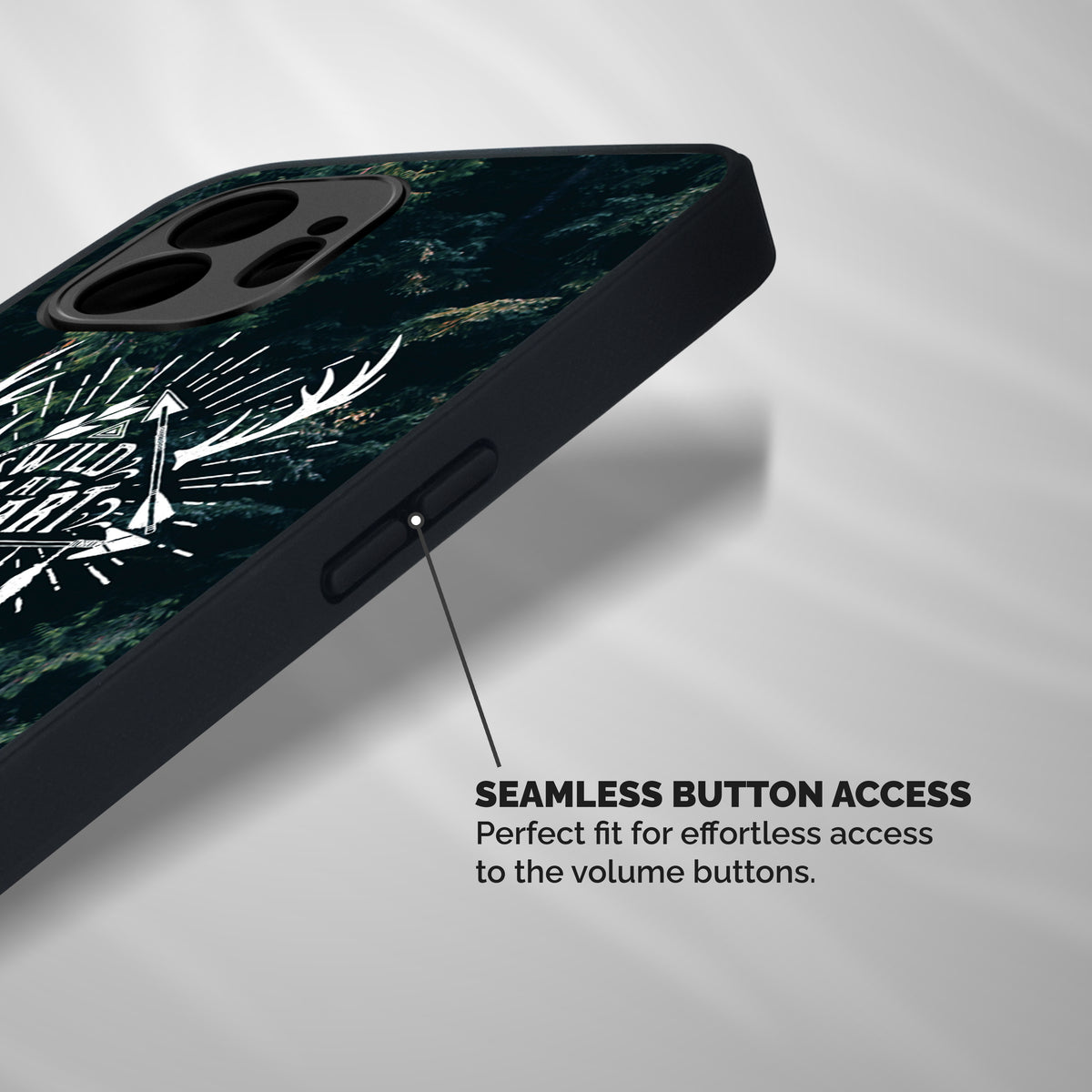 Wild Heart Shockproof Hybrid Protection (Metal + TPU) Back Case Cover