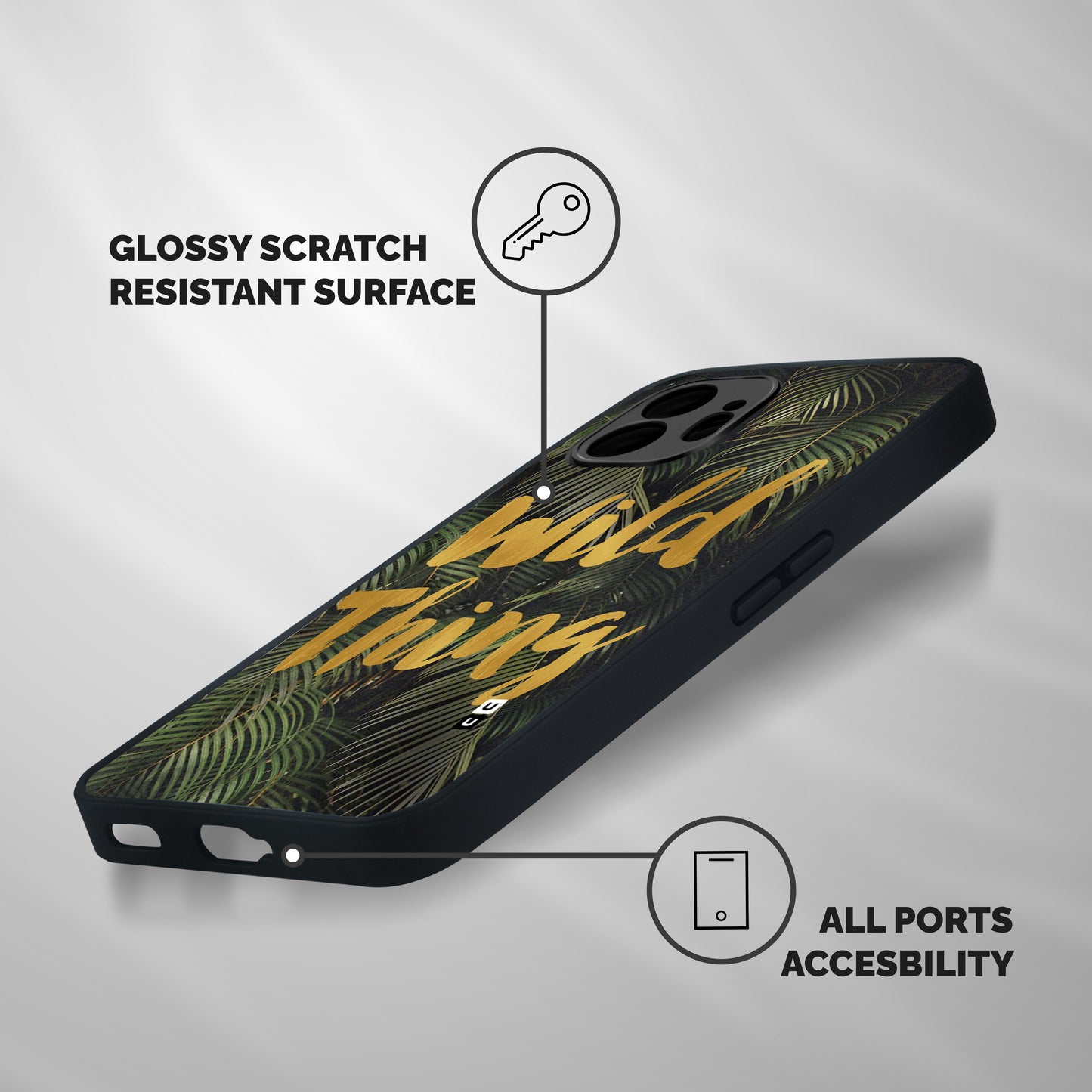 Wild Leaf Thing Shockproof Hybrid Protection (Metal + TPU) Back Case Cover