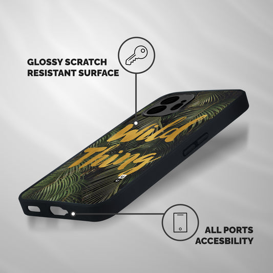 Wild Leaf Thing Shockproof Hybrid Protection (Metal + TPU) Back Case Cover